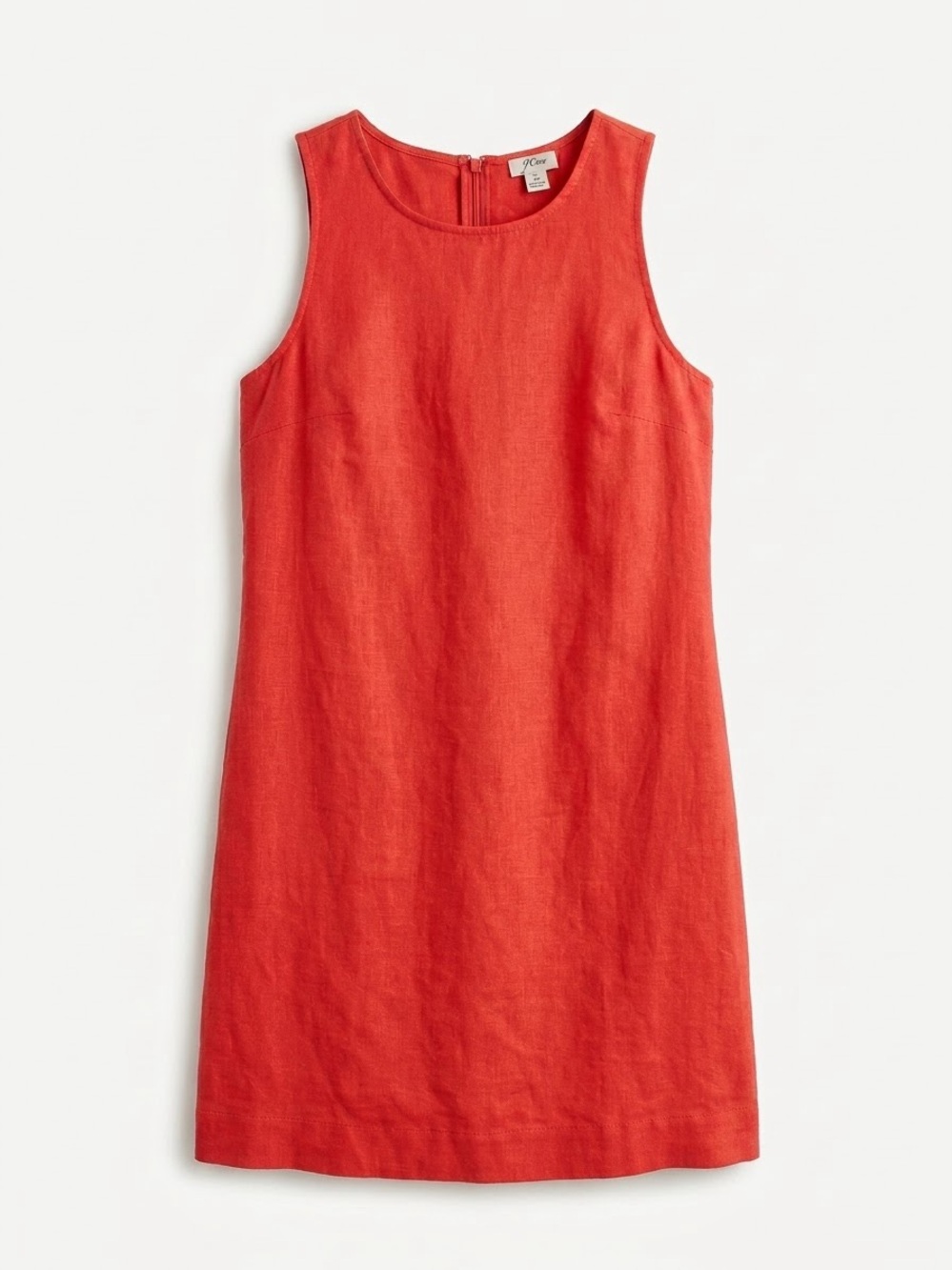 J.Crew Factory Red Linen Blend Sleeveless Mini Dress Size 2 (S)
